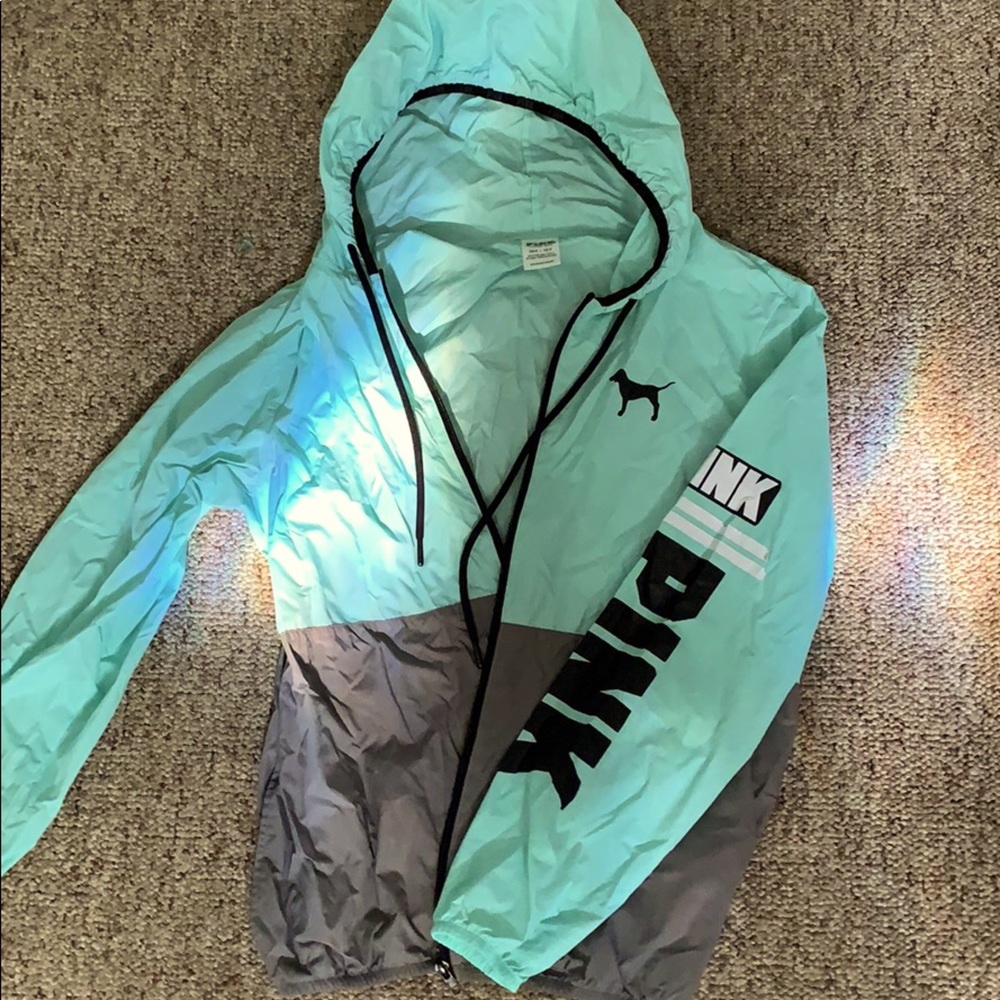 pink windbreaker size xs